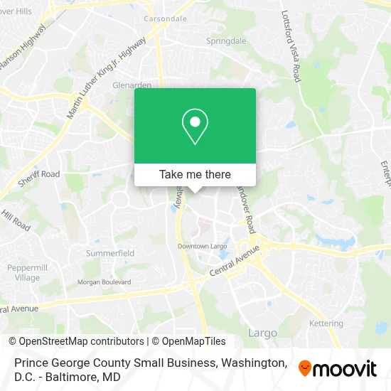 Prince George County Small Business map