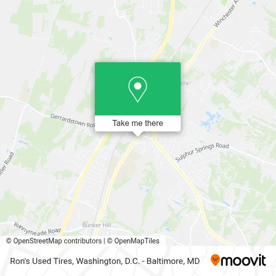Ron's Used Tires map