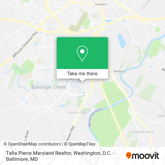 Tafia Pierre Maryland Realtor map