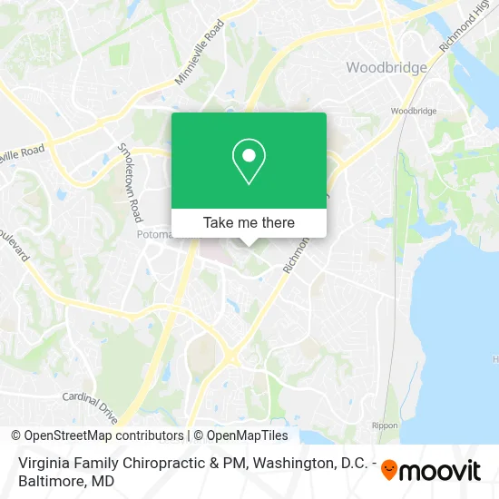 Virginia Family Chiropractic & PM map