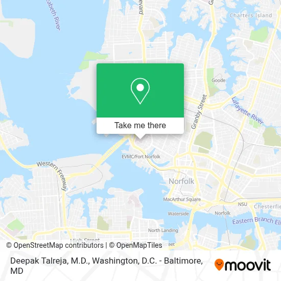 Deepak Talreja, M.D. map