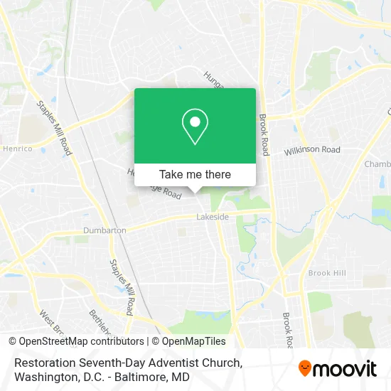 Restoration Seventh-Day Adventist Church map