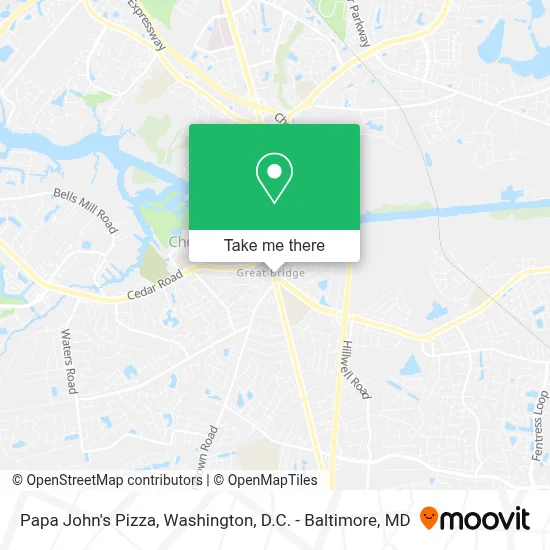 Papa John's Pizza map