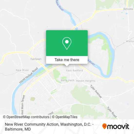 New River Community Action map