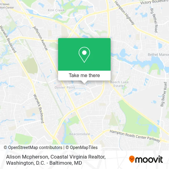 Alison Mcpherson, Coastal Virginia Realtor map