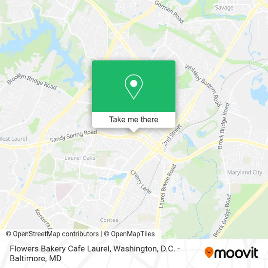 Flowers Bakery Cafe Laurel map