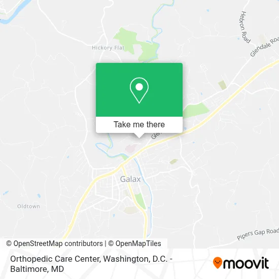 Orthopedic Care Center map