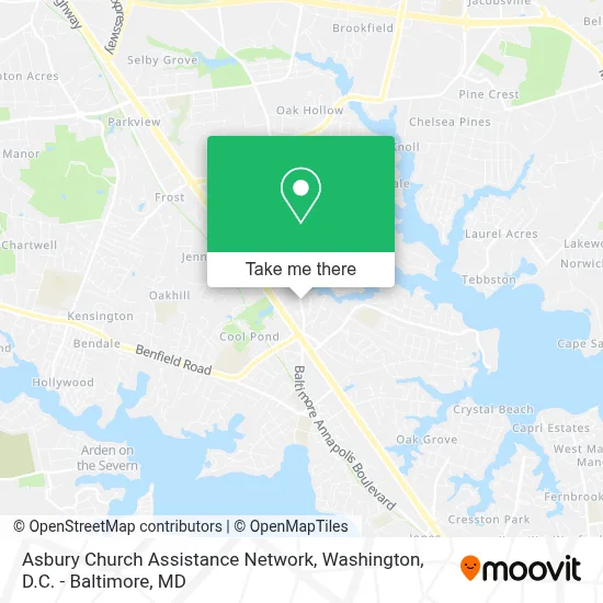 Asbury Church Assistance Network map