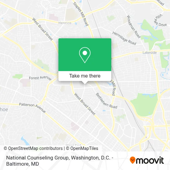 National Counseling Group map