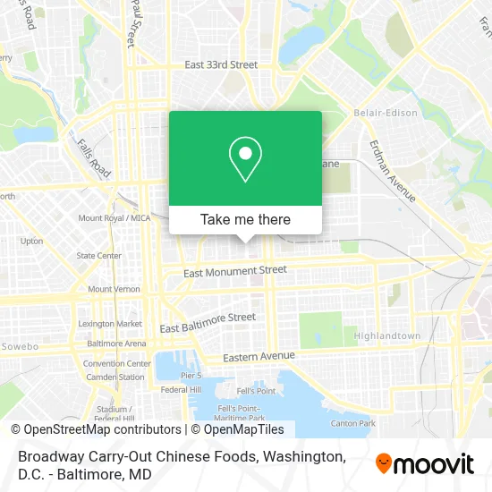 Broadway Carry-Out Chinese Foods map