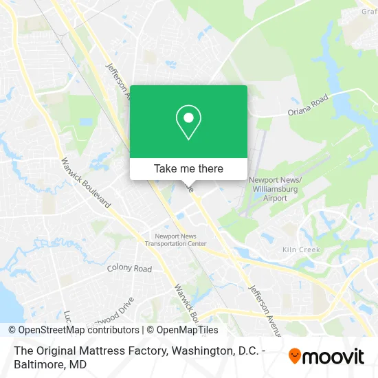 The Original Mattress Factory map