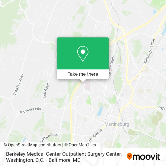 Berkeley Medical Center Outpatient Surgery Center map
