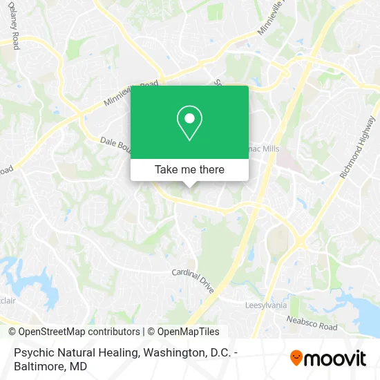 Psychic Natural Healing map