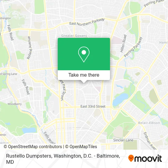 Rustello Dumpsters map