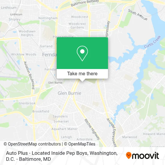 Auto Plus - Located Inside Pep Boys map