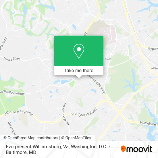 Everpresent Williamsburg, Va map
