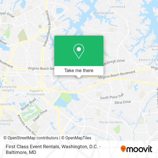 First Class Event Rentals map