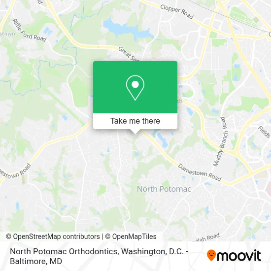 North Potomac Orthodontics map