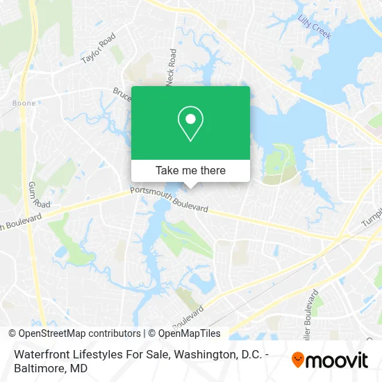 Waterfront Lifestyles For Sale map