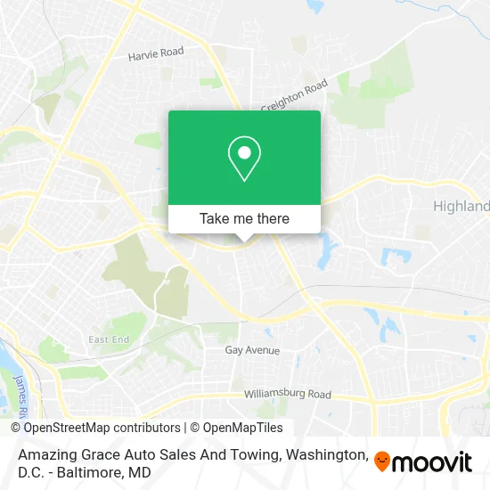 Amazing Grace Auto Sales And Towing map