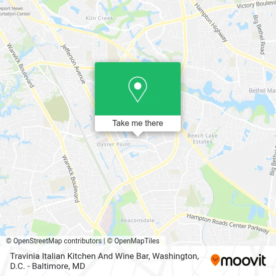 Travinia Italian Kitchen And Wine Bar map