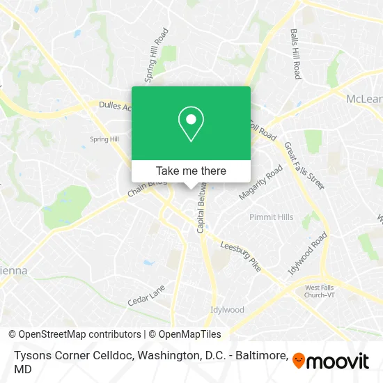 Tysons Corner Celldoc map