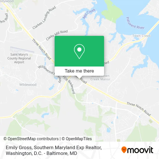 Emily Gross, Southern Maryland Exp Realtor map