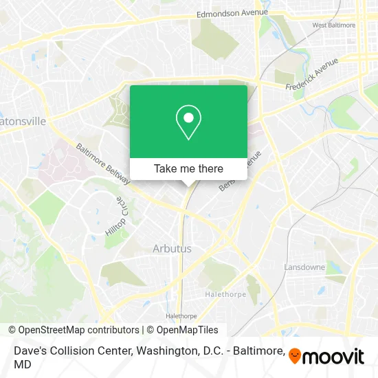 Dave's Collision Center map