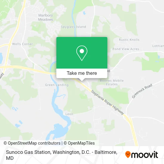 Sunoco Gas Station map