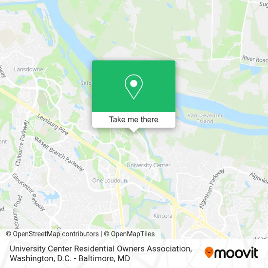 University Center Residential Owners Association map