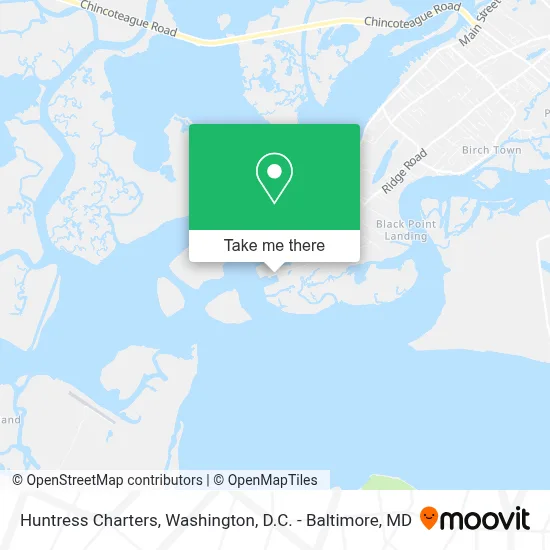 Huntress Charters map