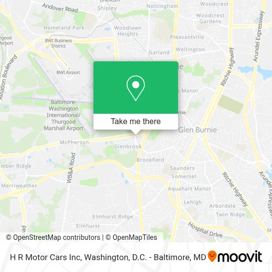 H R Motor Cars Inc map