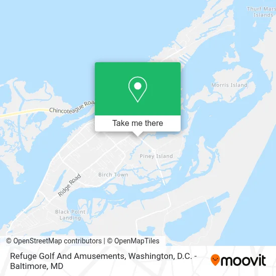 Refuge Golf And Amusements map