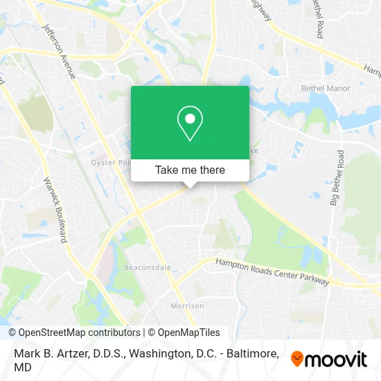 Mark B. Artzer, D.D.S. map