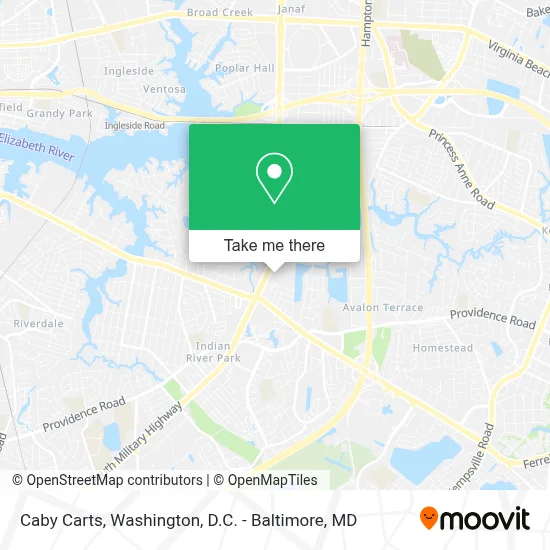 Caby Carts map