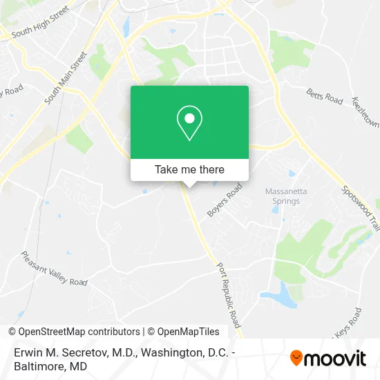 Erwin M. Secretov, M.D. map
