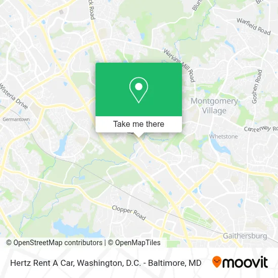 Hertz Rent A Car map