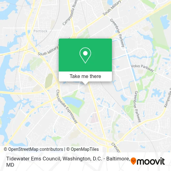 Tidewater Ems Council map