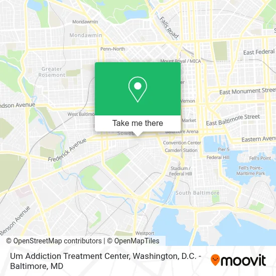 Um Addiction Treatment Center map