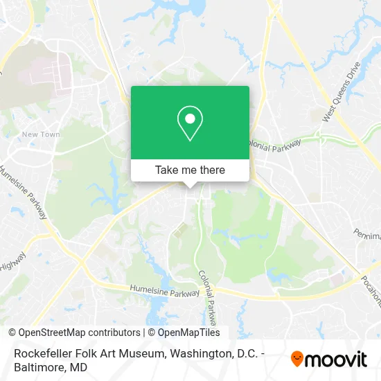 Rockefeller Folk Art Museum map