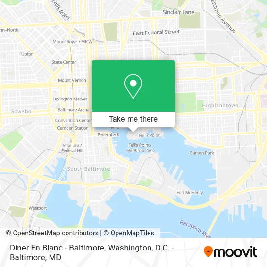 Diner En Blanc - Baltimore map