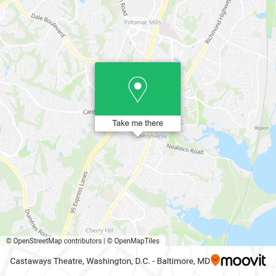 Castaways Theatre map