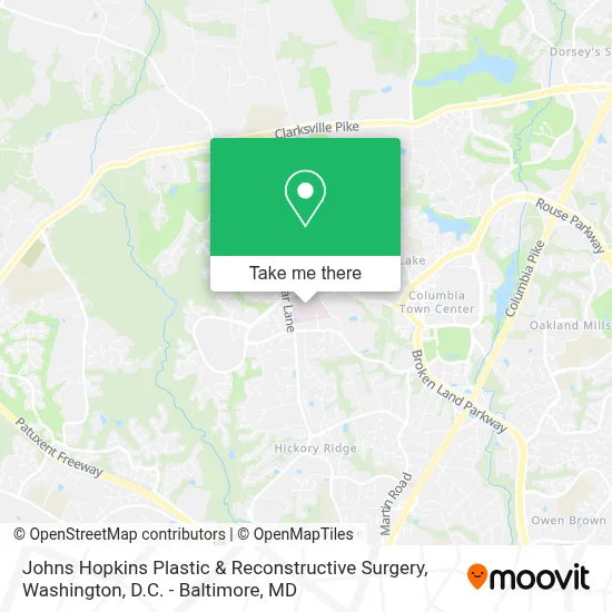 Johns Hopkins Plastic & Reconstructive Surgery map