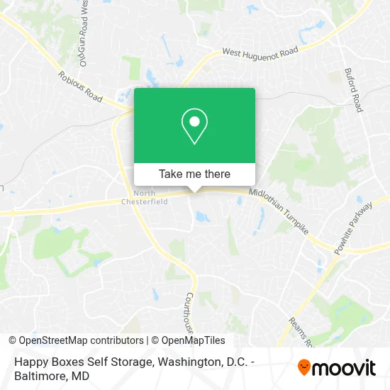 Happy Boxes Self Storage map