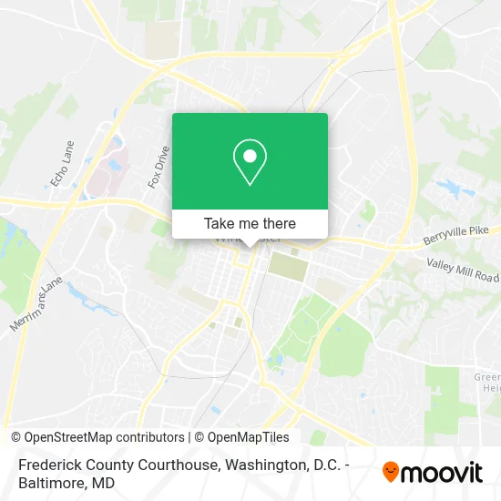 Frederick County Courthouse map