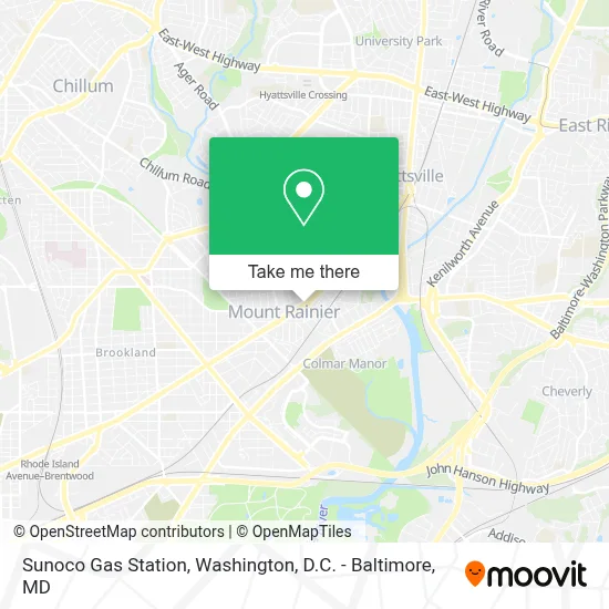 Sunoco Gas Station map