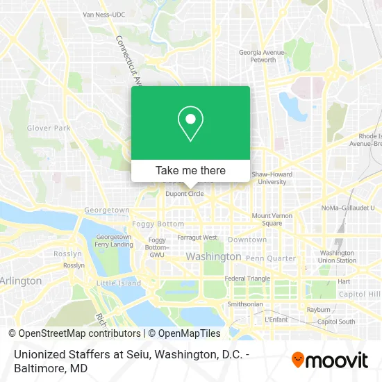 Unionized Staffers at Seiu map
