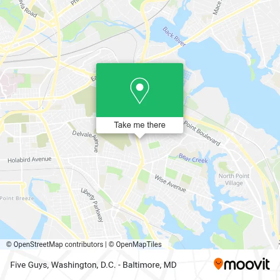 Five Guys map