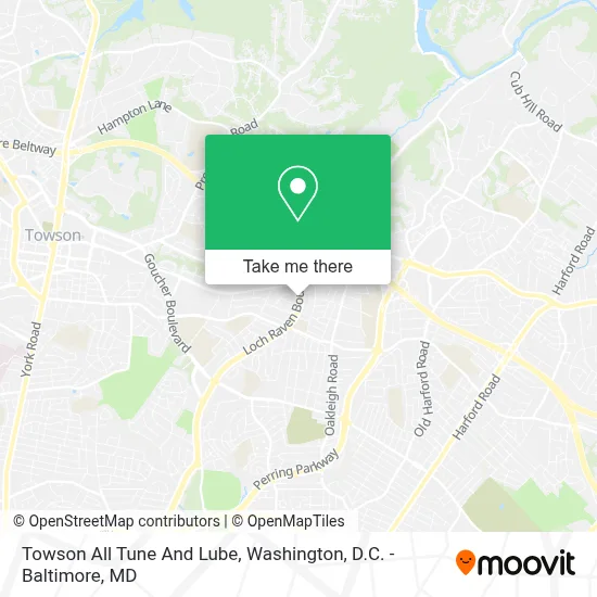 Towson All Tune And Lube map