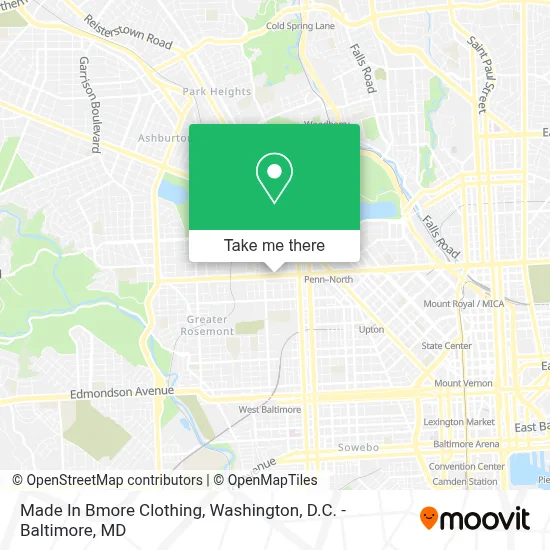 Made In Bmore Clothing map